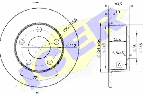 спирачен диск ICER 78BD4060-2