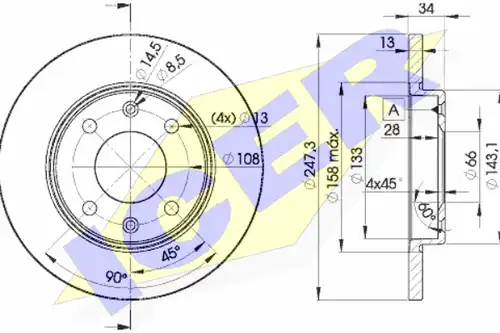 спирачен диск ICER 78BD4298-2