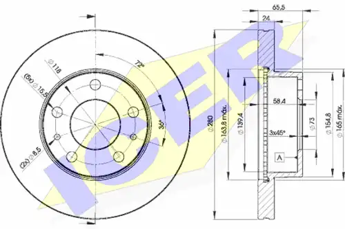 спирачен диск ICER 78BD4681-2