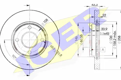 спирачен диск ICER 78BD5344-2