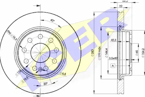 спирачен диск ICER 78BD5614-2