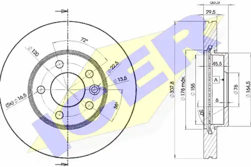 спирачен диск ICER 78BD6153-2