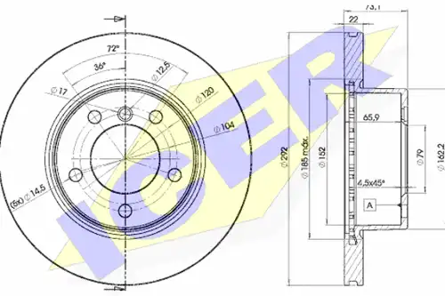 спирачен диск ICER 78BD6464-1