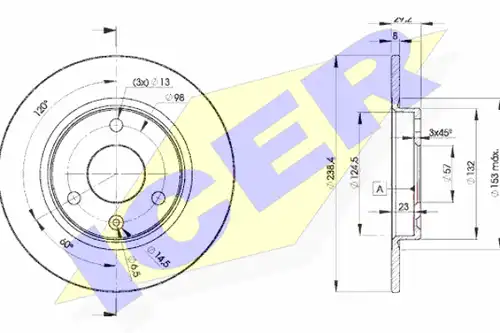 спирачен диск ICER 78BD7199-2