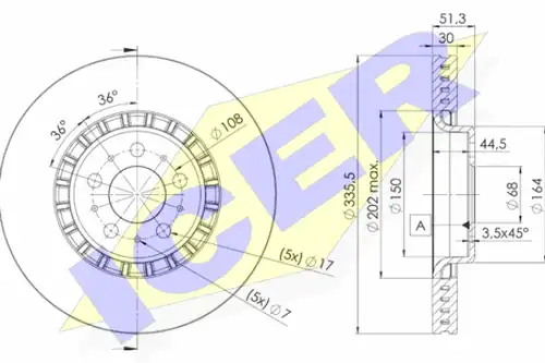 спирачен диск ICER 78BD7301-2