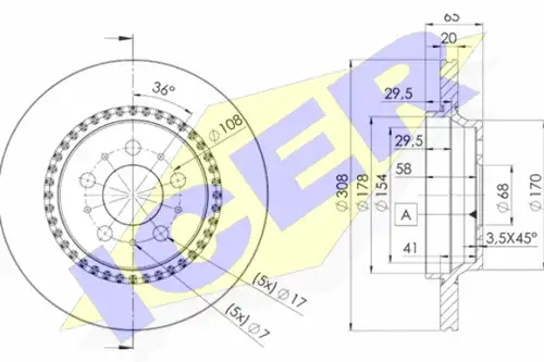 спирачен диск ICER 78BD7302-1