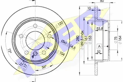 спирачен диск ICER 78BD8936-2