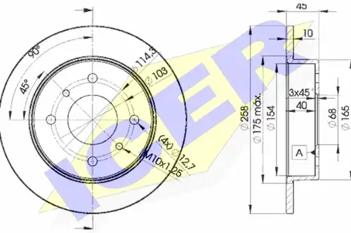 спирачен диск ICER 78BD9901-2