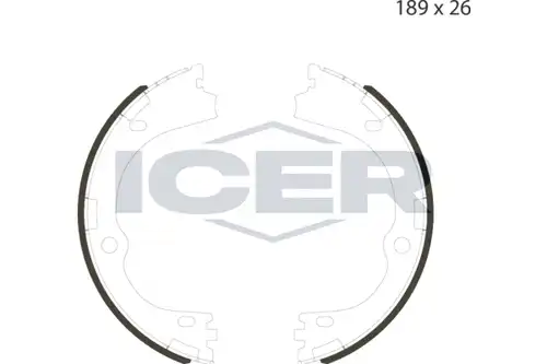 комплект спирачна челюст, ръчна спирачка ICER 79PB4057 C