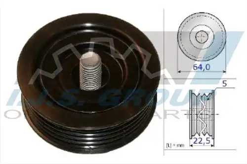 паразитна/ водеща ролка, пистов ремък IJS GROUP 93-2134