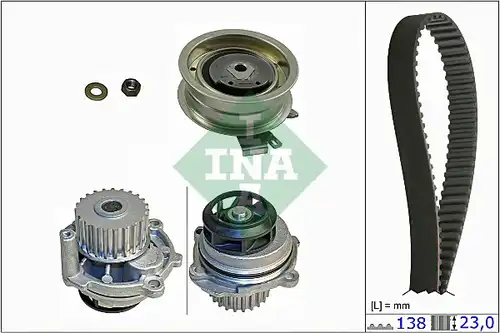 водна помпа+ к-кт ангренажен ремък INA 530 0171 31