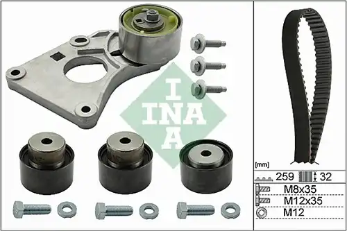 комплект ангренажен ремък INA 530 0259 10