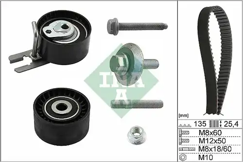 комплект ангренажен ремък INA 530 0369 10