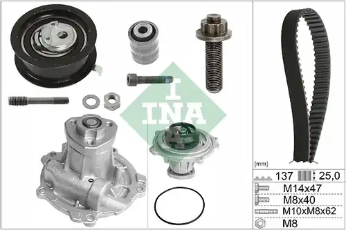 водна помпа+ к-кт ангренажен ремък INA 530 0377 31