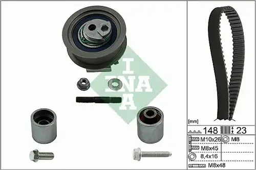 комплект ангренажен ремък INA 530 0445 10