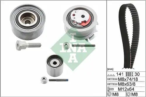 комплект ангренажен ремък INA 530 0463 10