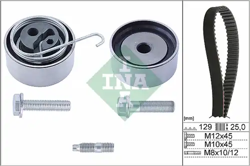 комплект ангренажен ремък INA 530 0491 10