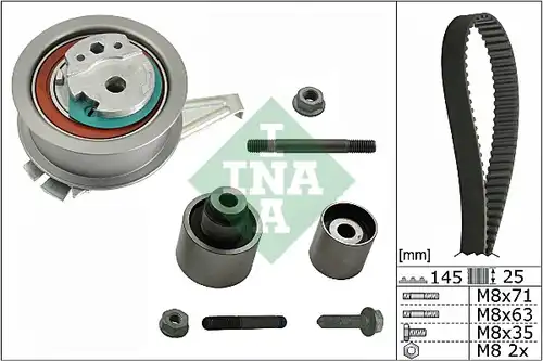 комплект ангренажен ремък INA 530 0650 10