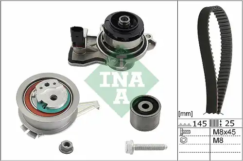 водна помпа+ к-кт ангренажен ремък INA 530 0665 30