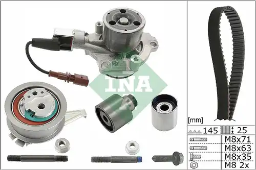 водна помпа+ к-кт ангренажен ремък INA 530 0699 30