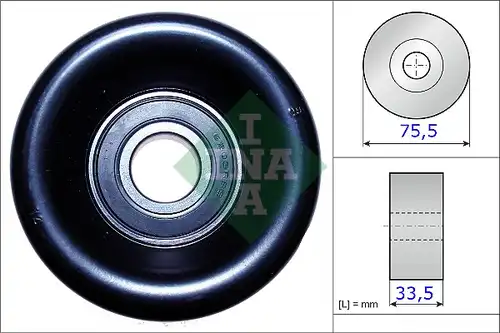 обтящна ролка, пистов ремък INA 531 0827 10