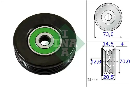 обтящна ролка, пистов ремък INA 531 0852 10