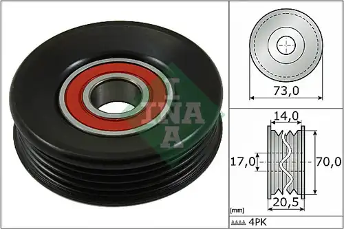 обтящна ролка, пистов ремък INA 531 0853 10