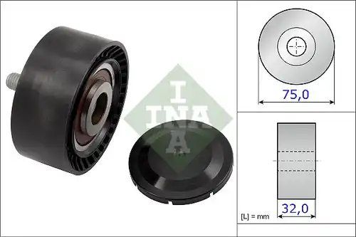 паразитна/ водеща ролка, пистов ремък INA 532 0722 10
