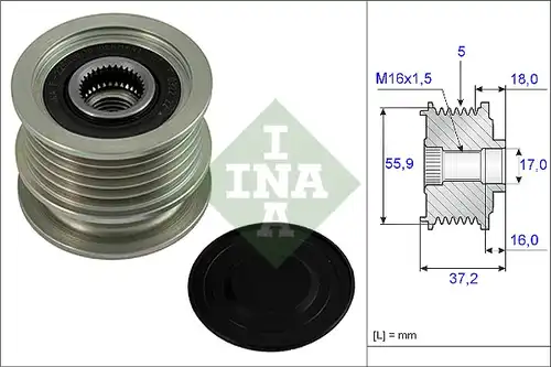 механизъм за свободен ход на генератор INA 535 0009 10