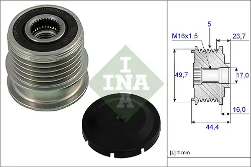 механизъм за свободен ход на генератор INA 535 0011 10