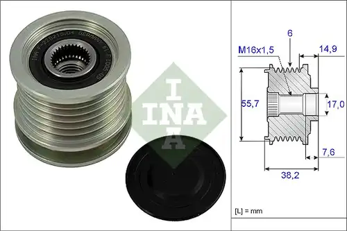 механизъм за свободен ход на генератор INA 535 0013 10