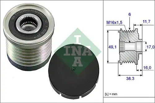 механизъм за свободен ход на генератор INA 535 0030 10