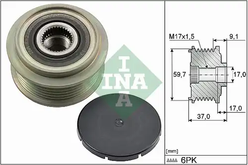 механизъм за свободен ход на генератор INA 535 0035 10