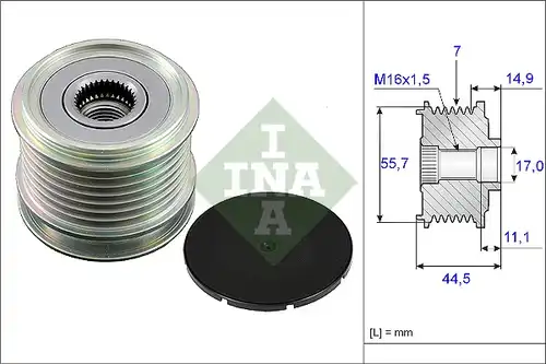 механизъм за свободен ход на генератор INA 535 0042 10