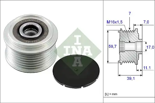 механизъм за свободен ход на генератор INA 535 0053 10