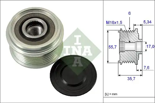 механизъм за свободен ход на генератор INA 535 0077 10