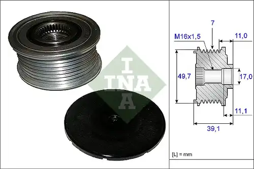 механизъм за свободен ход на генератор INA 535 0084 10