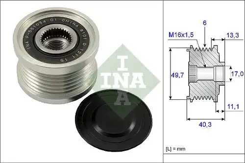 механизъм за свободен ход на генератор INA 535 0093 10