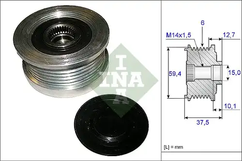 механизъм за свободен ход на генератор INA 535 0110 10