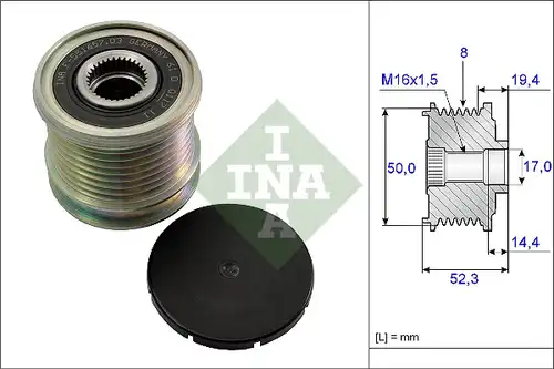 механизъм за свободен ход на генератор INA 535 0111 10