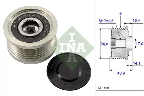 механизъм за свободен ход на генератор INA 535 0112 10