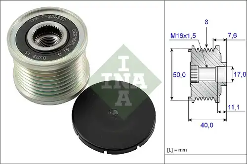 механизъм за свободен ход на генератор INA 535 0119 10