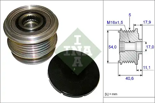 механизъм за свободен ход на генератор INA 535 0121 10