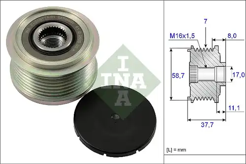 механизъм за свободен ход на генератор INA 535 0128 10