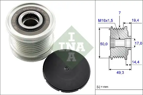 механизъм за свободен ход на генератор INA 535 0140 10