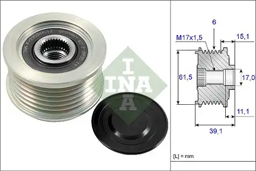 механизъм за свободен ход на генератор INA 535 0144 10