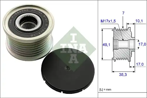 механизъм за свободен ход на генератор INA 535 0153 10