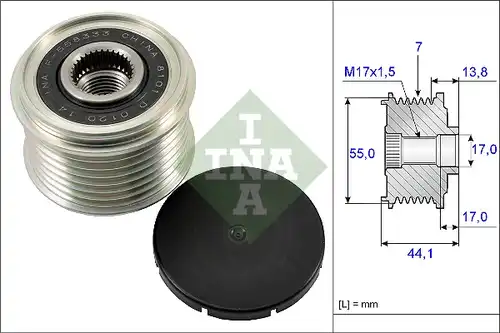 механизъм за свободен ход на генератор INA 535 0167 10