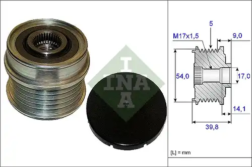 механизъм за свободен ход на генератор INA 535 0171 10