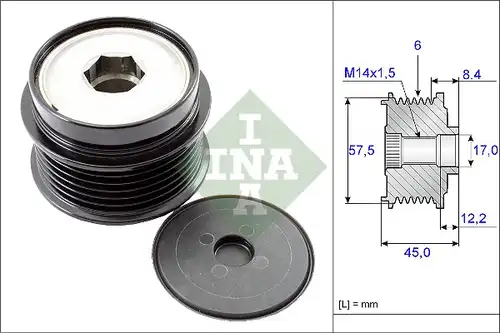 механизъм за свободен ход на генератор INA 535 0174 10